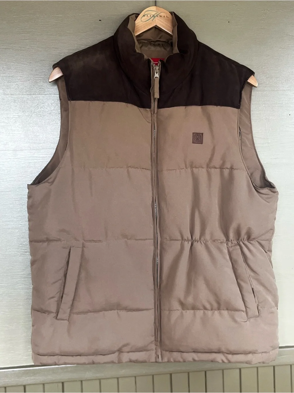 Coleman Quilted Brown Puffer Vest  Camping Outdoors Medium
